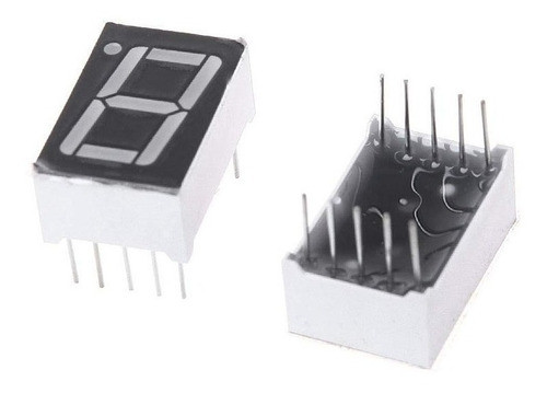 Display Led 1 Digito 7 Segmentos Arduino Anodo Comun Rojo 0