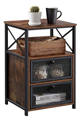 Vecelo Mesita De Noche, Mesa Auxiliar Final Con Espacio De A 0