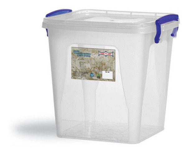 Pote Plástico Com Travas 7,3l - Organizador E Armazenamento 0 Pote Plástico Com Travas 7,3l - Organizador E Armazenamento 0