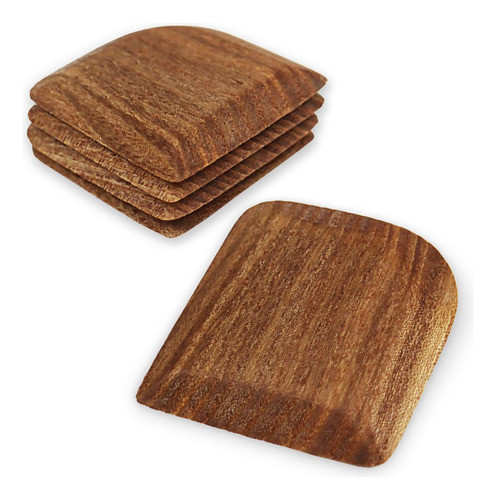 Juego De 4 Raspadores De Madera Orgánica, Diseño Ergonómico 0