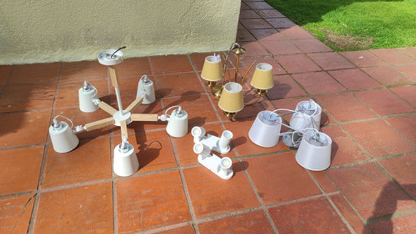 Luminaria Araña Colgante Y Juego Completo Para Departamento 0