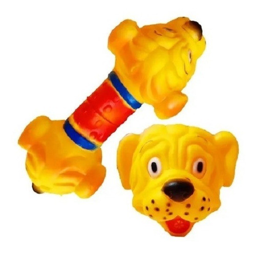 Juguete Mascota Pesa Mordible Sonido Chifle Doble Dog 0