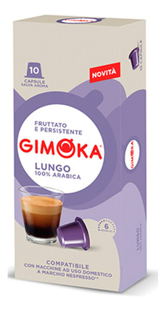 Cápsulas De Café Gimoka Lungo X10. Aptas Nespresso 0