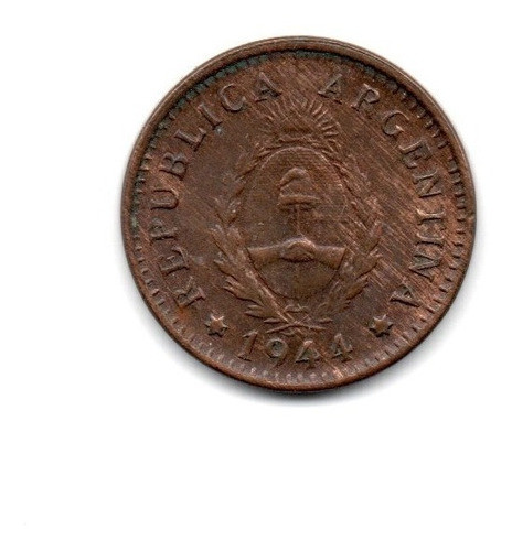 Moneda Argentina 1 Centavo Año 1944 Cobre Ex+ 0