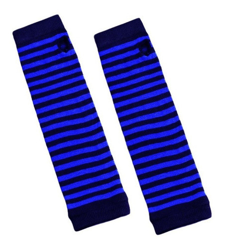 Mitones - Guantes Rayados Azul / Negro 0