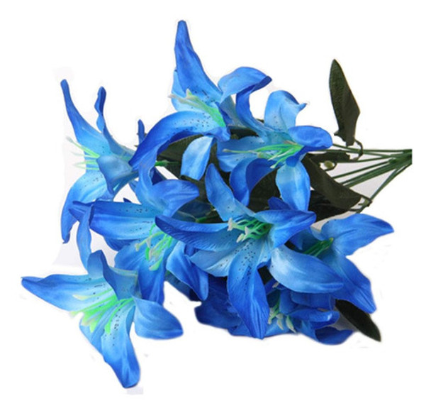 Artfen Lirio Artificial 10 Cabezas Lirio Falso Flor Fiesta 0
