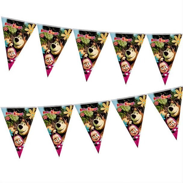 Art.fiesta Cumpleaños Infantil Decoración Masha Banderín 0