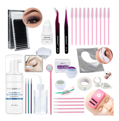 Kit Completo De Nagaraku Para Extensiónes De Pestaña X Pelo 0
