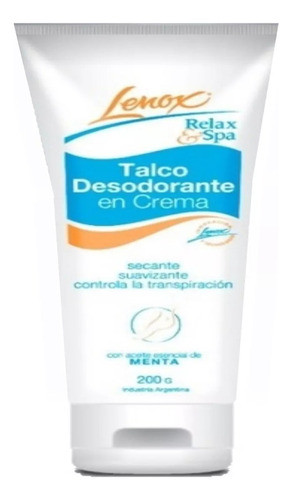 Talco Desodorante En Crema Menta Relax & Spa Lenox Cuot As 0