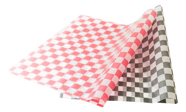 Combo Papel Parafinado Hamburguesa Negro + Rojo X100un 0