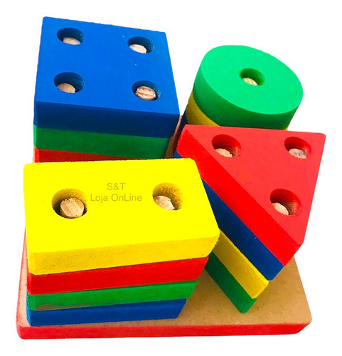 Brinquedo Pedagógico Prancha De Seleção Geométrica 0