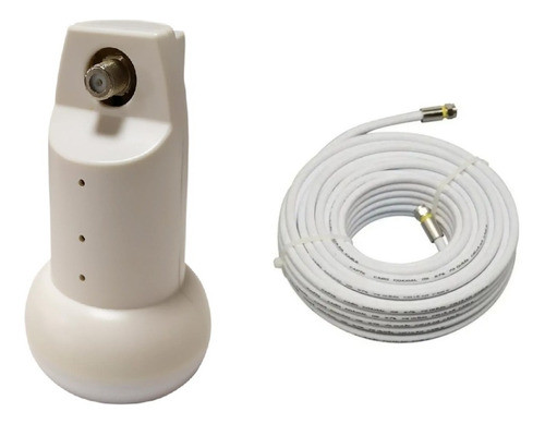 Lnbf Simples Banda Ku Universal Hd + Cabo De 15 Metros Rg59 0