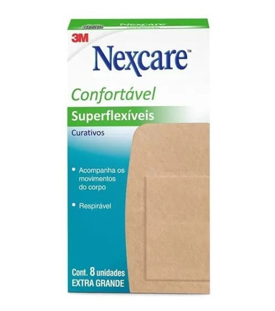 Curativo Nexcare 3 M Superflexíveis Joelho E Cotovelo Com 8 0