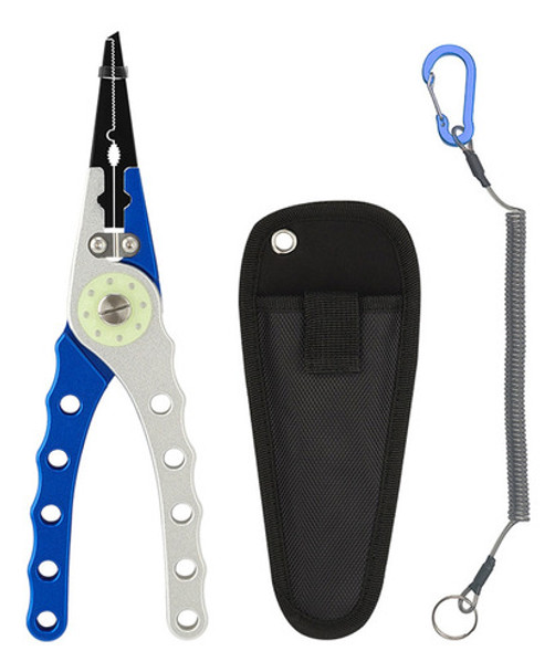 Pinza De Pesca Abre Anillas Corta Multi Con Funda Y Extensor 0