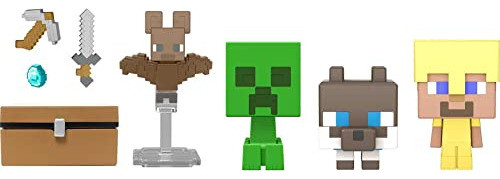 Minecraft Mob Head Minis Cave Explorers Pack 2 (ação) 0