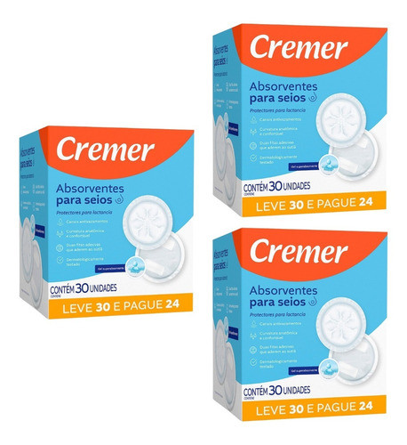 Kit Absorvente Seios Cremer 0
