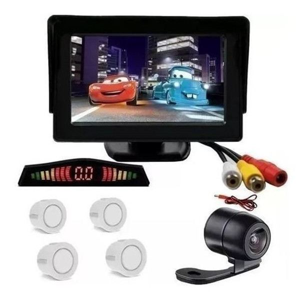 Kit Monitor Fixo Sensor Branco Câmera Borbo Hyundai Ix35 0
