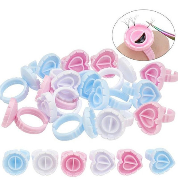 Anillo 2 En 1 Pegamento/ Armado De Abanico Extensiones X100u 0 Anillo 2 En 1 Pegamento/ Armado De Abanico Extensiones X100u 0