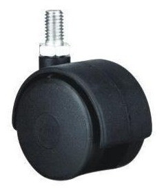 Pack 8 Ruedas De Plástico Con Perno Roscado Giratoria 40mm 0