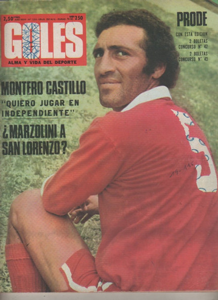 Revista * Goles * N° 1254 Año 1973 Boca, Independiente 0