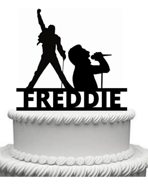 Cake Topper Adorno Torta - Freddie Mercury Personalizado 0
