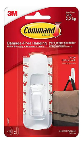 Perchero Autoadhesivo Grande 3m Command Serviciopapelero 0