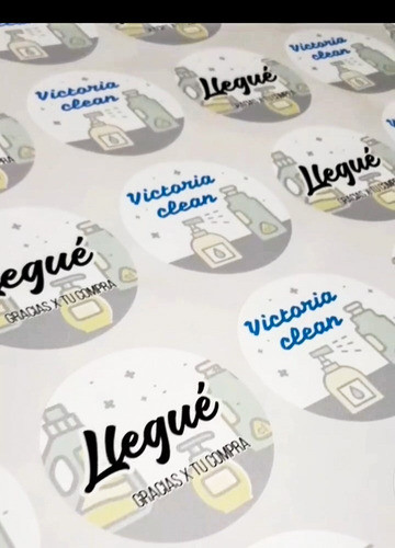 Stickers Personalizados 7x7cm Laqueados X 100uni 0