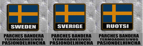Parche Bandera Con Nombre Suecia 0