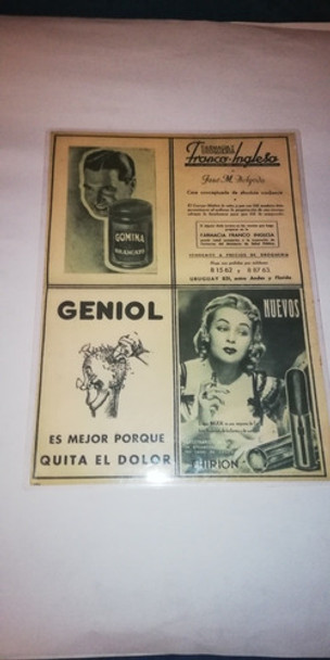 Publicidad  Vintage Plastificadas Propagandas  Farmacéutico 0