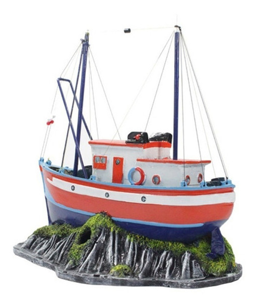 Enfeite Para Aquário - Barco Rede Tur 0 Enfeite Para Aquário - Barco Rede Tur 0