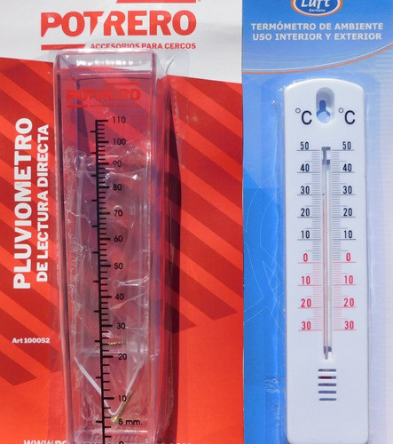 Pluviómetro Plastico Transparente Rectangular Agro C Soporte 0