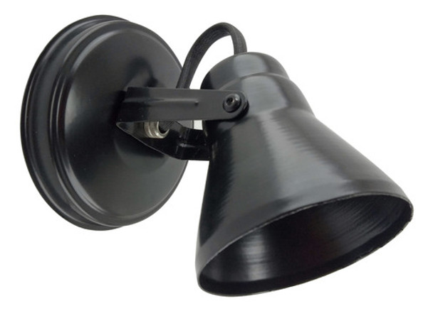 Aplique Pared Dormitorio Ferrolux Negro Gu10 Chapa Metálica 0