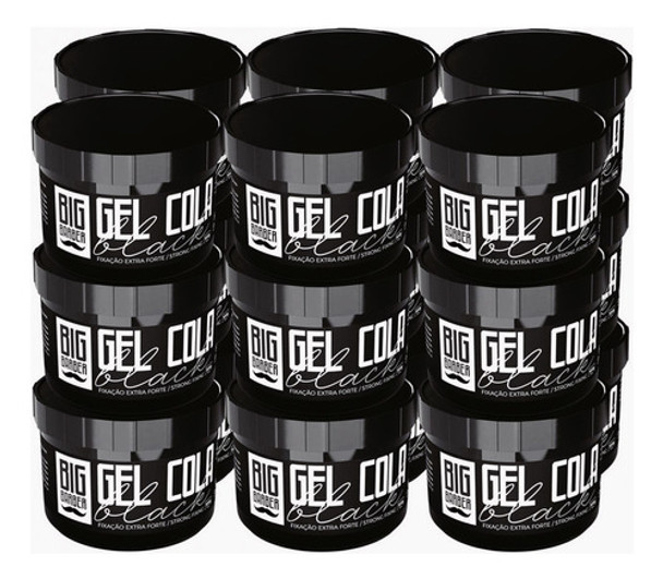 Gel Cola Black Big Barber 300g Cobre Imperfeições Kit 15 Und 0
