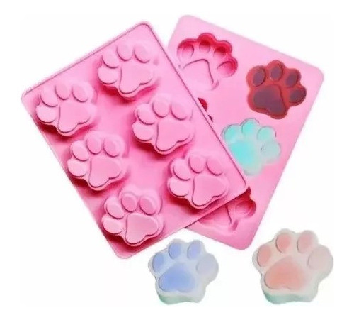Kit Completo Para Jabones + Molde Silicona Huellas De Perro 0