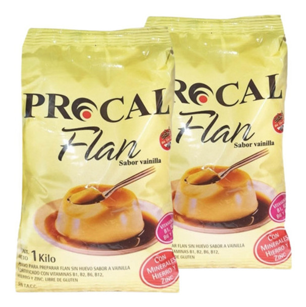 Flan De Vainilla Procal Vitamina Minerales Sin Tacc 1kg X2 0