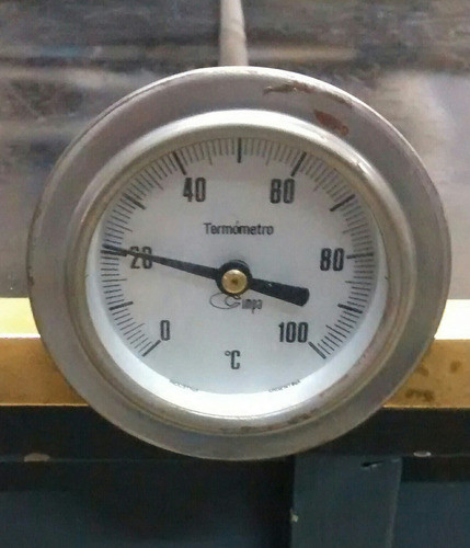 Termómetro Bimetálico Salida Posterior De 0 A 100 Grados 0