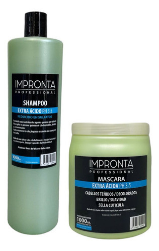 Shampoo + Máscara Extra Ácido Impronta 1000ml 0