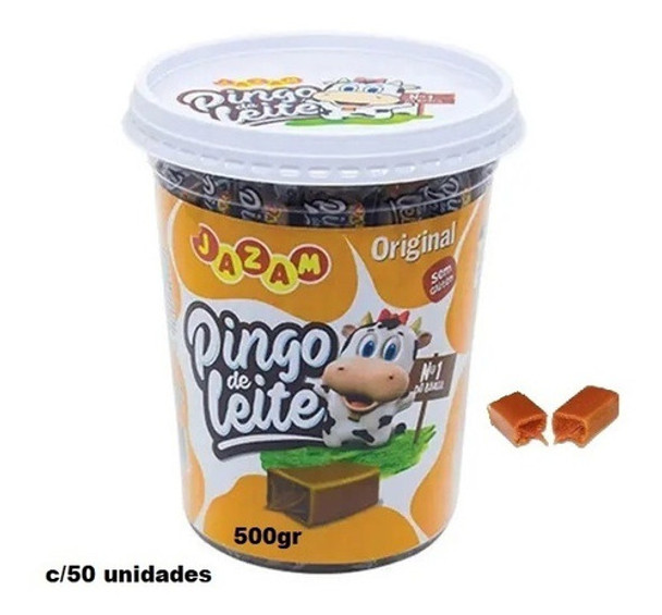 Pote C/ 50 Unidades Pingo De Leite Jazam Original 500g 0 Pote C/ 50 Unidades Pingo De Leite Jazam Original 500g 0
