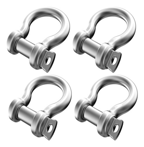 Conjunto De Manilhas Hulless D-ring, Aço Inoxidável, 4 Unida 0