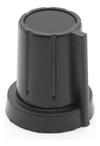20 Perillas Potenciometro Negras 17mm X 19mm Eje Estriado 0
