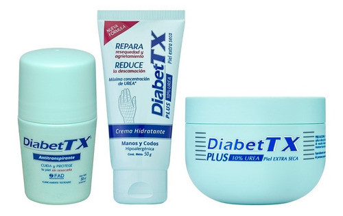 Diabet Tx Kit Crema Plus + Crema De Manos + Antitranspirante 0