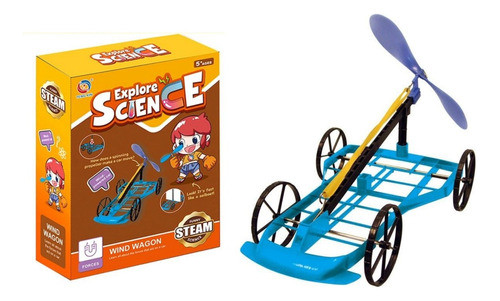 Mini Coche Con Energía Eólica Juego Didáctico De Ciencia 0