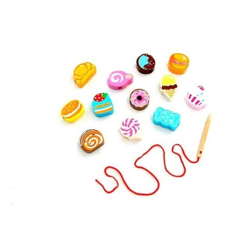 Juego De Enhebrar En Madera Classic World Dulces Petit Baby 0