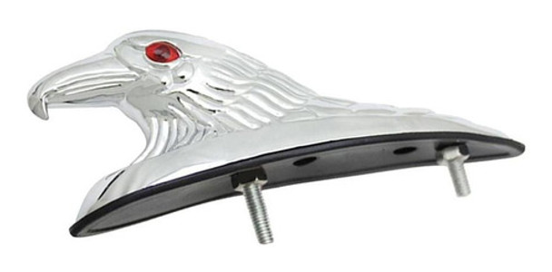 Ornamento De Cabeça De Águia De Motocicleta Cromada 0