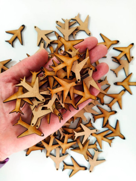 35 Aviones Con Perforacion Mdf Fibrofacil Alto 6cm 0