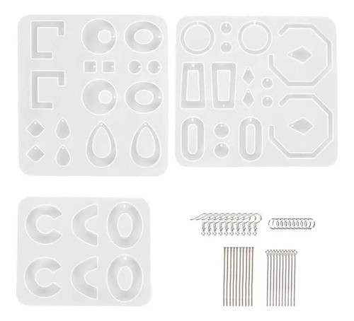 Molde De Resina De Silicone Para Brincos De Epóxi 0