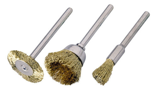Accesorio Torno Mini Drill 3 Cepillos De Bronce Con Enc 1/8 0
