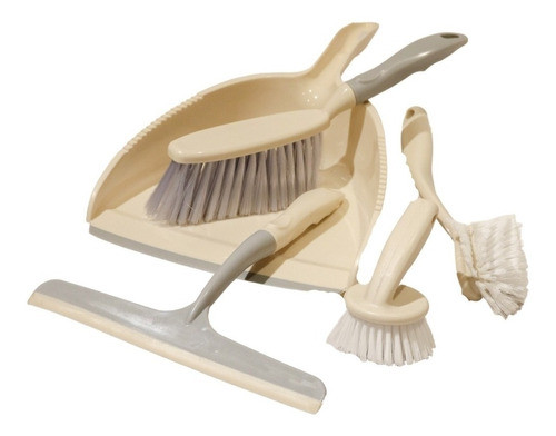 Pala Plástica De Mano Set 5 Pzas. Cepillos Limpiador Lampazo 0