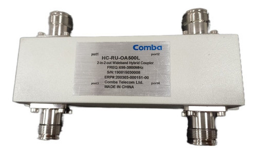 Acoplador Híbrido 2 A 2 698-3800mhz 4.3-10. Hembra 500w 0