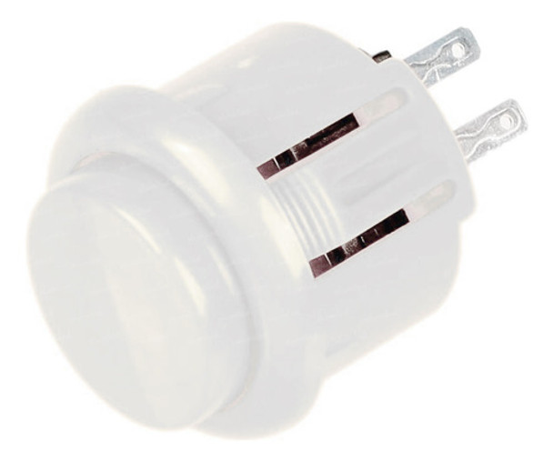 10 Botones Pulsadores Arcade 24mm Int - 27mm Ext Blanco 0